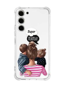 Чохол з потовщеними кутами на Samsung Galaxy S23 :: Супер Мама (принт 29)