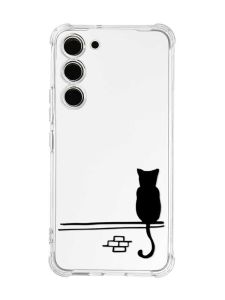 Чохол з потовщеними кутами на Samsung Galaxy S23 :: Кіт (принт 130)