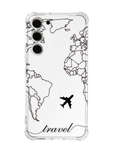 Чохол з потовщеними кутами на Samsung Galaxy S23 :: Карта. Контур (принт 330)