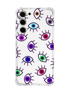 Чохол з потовщеними кутами на Samsung Galaxy S23 :: Різнокольорові очі (принт 336)
