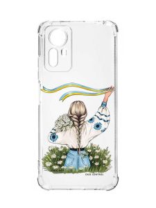 Чохол з потовщеними кутами на Xiaomi Redmi Note 12S :: Дівчина зі стрічкою (принт 17)
