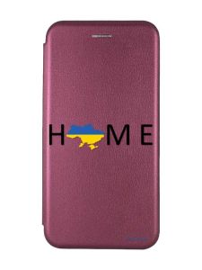 Чохол-книжка з малюнком для Samsung Galaxy A10ѕ/A107 Бордовий :: Дім Україна (принт 72)