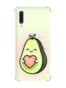 Чохол з потовщеними кутами на Samsung Galaxy А50 (2019) А505 :: Кавай авокадо з сердечком (принт 310)