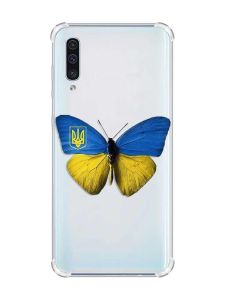 Чохол з потовщеними кутами на Samsung Galaxy А50 (2019) А505 :: Метелик Україна (принт 255)