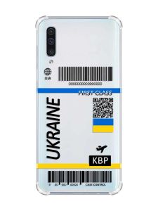 Чохол з потовщеними кутами на Samsung Galaxy А50 (2019) А505 :: Авіаквиток Україна (принт 262)