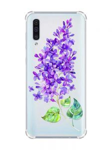 Чохол з потовщеними кутами на Samsung Galaxy А50 (2019) А505 :: Гілочка бузку (принт 280)