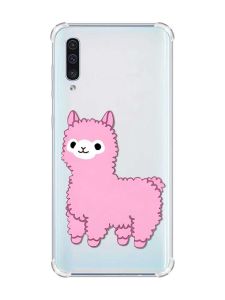 Чохол з потовщеними кутами на Samsung Galaxy А50 (2019) А505 :: Лама рожева (принт 100)