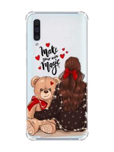 Чохол з потовщеними кутами на Samsung Galaxy А50 (2019) А505 :: Дівчина з ведмедиком (принт 188)