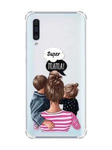 Чохол з потовщеними кутами на Samsung Galaxy А50 (2019) А505 :: Супер Мама (принт 29)