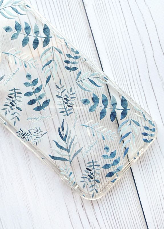 Прозорий чохол на Samsung Galaxy A03s :: Рослинний фон (принт 276)