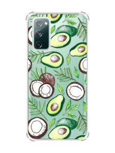 Чохол з потовщеними кутами на Samsung Galaxy S20 FE :: Авокадо і кокос (принт 303)