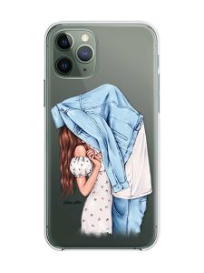 Прозорий чохол на iPhone 12 / 12 Pro :: Поцілунок (принт 33)