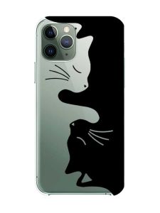 Прозорий чохол на iPhone 12 / 12 Pro :: Котики (принт 118)