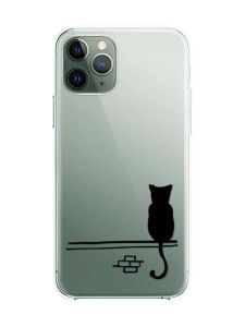 Прозорий чохол на iPhone 12 / 12 Pro :: Кіт (принт 130)