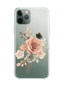 Прозорий чохол на iPhone 12 / 12 Pro :: Троянди (принт 275)