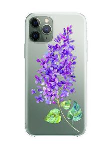 Прозорий чохол на iPhone 12 / 12 Pro :: Гілочка бузку (принт 280)