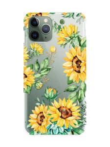 Прозорий чохол на iPhone 12 / 12 Pro :: Соняхи (принт 288)