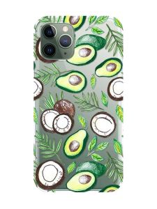 Прозорий чохол на iPhone 12 / 12 Pro :: Авокадо і кокос (принт 303)