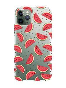 Прозорий чохол на iPhone 12 / 12 Pro :: Кавуновий фон (принт 344)