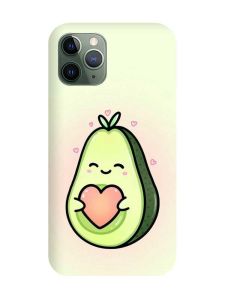 Чохол на iPhone 12 / 12 Pro :: Кавай авокадо з сердечком (принт 310)