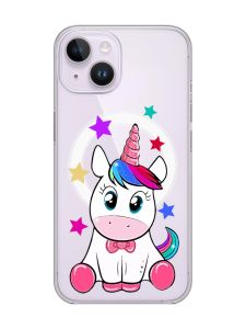 Магнітний чохол на iPhone 15 із підтримкою MagSafe :: Єдиноріг (принт 102)