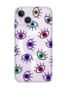 Магнітний чохол на iPhone 15 із підтримкою MagSafe :: Різнокольорові очі (принт 336)