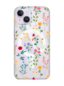 Магнітний чохол на iPhone 15 із підтримкою MagSafe :: Квітковий фон (принт 269)