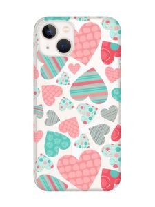 Магнітний чохол на iPhone 15 Plus із підтримкою MagSafe :: Різнокольорові сердечка (принт 334)