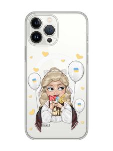 Магнітний чохол на iPhone 15 Pro із підтримкою MagSafe :: Українка з солодощами (патріотичний принт 175)