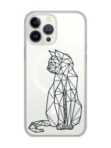 Магнітний чохол на iPhone 15 Pro Max із підтримкою MagSafe :: Котик (принт 124)