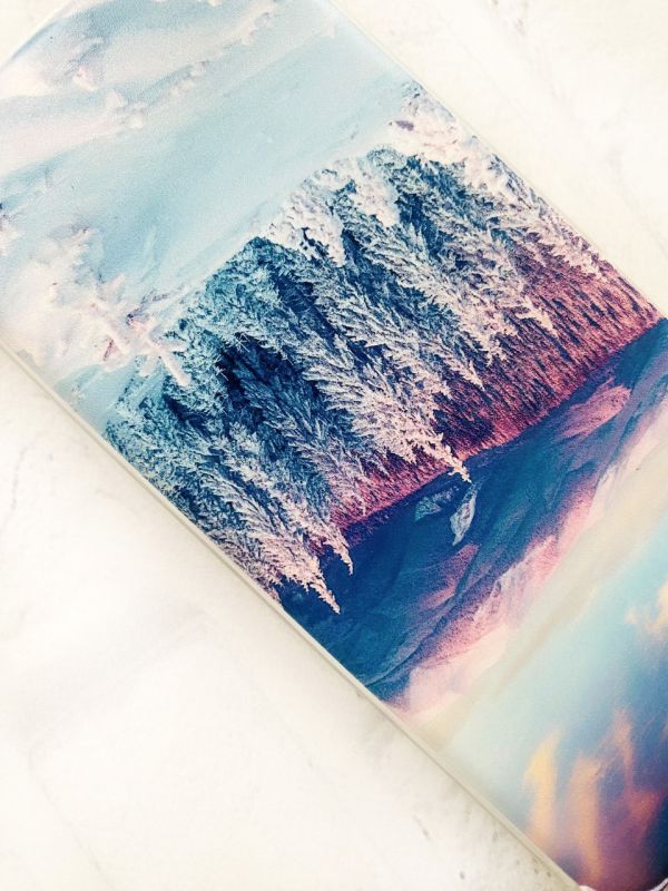 Магнітний чохол на iPhone 13 (6.1) із підтримкою MagSafe :: Зимові гори (принт 163)