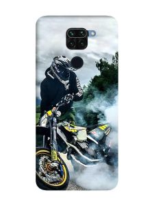 Матовий чохол з чорними боками на Xiaomi Redmi Note 9 :: Мото Драйв (принт 68)