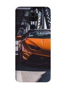 Матовий чохол з чорними боками на Xiaomi Redmi Note 9 :: Авто помаранчеве (принт 237)