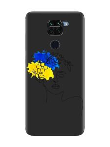 Матовий чорний чохол на Xiaomi Redmi Note 9 :: Українка Арт (принт 3)