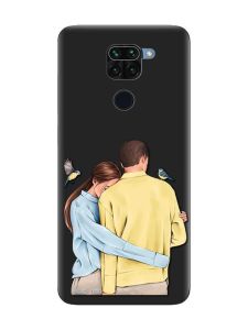 Матовий чорний чохол на Xiaomi Redmi Note 9 :: Українська пара (принт 14)