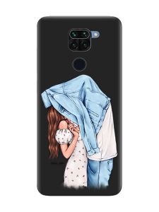 Матовий чорний чохол на Xiaomi Redmi Note 9 :: Поцілунок (принт 33)