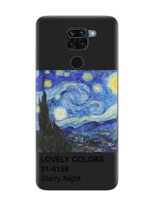 Матовий чорний чохол на Xiaomi Redmi Note 9 :: Зоряна ніч (принт 74)