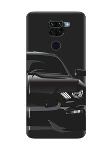 Матовий чорний чохол на Xiaomi Redmi Note 9 :: Авто чорне (принт 232)