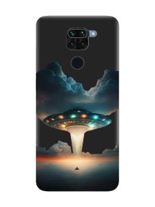 Матовий чорний чохол на Xiaomi Redmi Note 9 :: Тарілка UFO (принт 241)