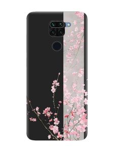 Матовий чорний чохол на Xiaomi Redmi Note 9 :: Сакура у цвіті (принт 286)