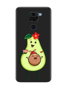 Матовий чорний чохол на Xiaomi Redmi Note 9 :: Малюк Авокадо (принт 309)