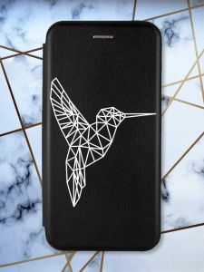 Чохол-книжка з малюнком для Samsung Galaxy M33 5G Чорний :: Колібрі (принт 123)