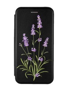Чохол-книжка з малюнком для Samsung Galaxy M33 5G Чорний :: Гілочки лаванди (принт 266)