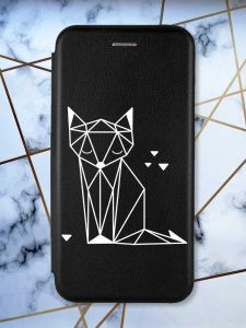 Чохол-книжка з малюнком для Samsung Galaxy M33 5G Чорний :: Лисиця (принт 127)