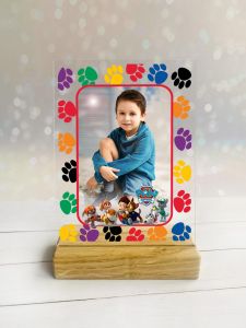 Дитяча фотографія у рамці Команда Щенячий патруль на дерев'яній підставці (дизайн 001)