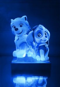 Переносний дитячий нічничок Скай і Еверест Щенячий патруль з USB роз'ємом