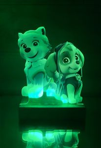 Нічник-світильник "Скай і Еверест Щенячий патруль" (з налаштуванням підсвітки)