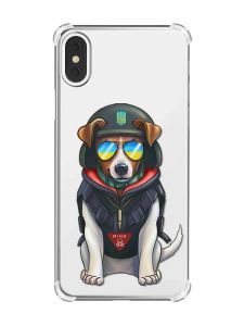 Чохол з потовщеними кутами на iPhone X/Xs :: Пес Патрон (принт 4)