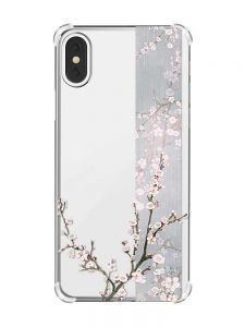 Чохол з потовщеними кутами на iPhone X/Xs :: Квітуча сакура (принт 285)