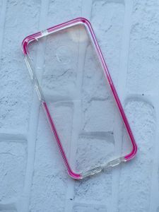 Силіконовий прозорий чохол із бампером для Samsung M20 Рожевий